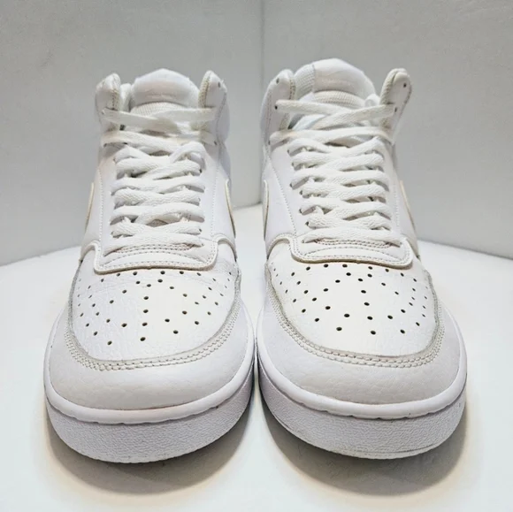 Nike Court Vision Mid Triple White Men's Shoes/Sneakers DC5466-100 Size 10 - Picture 10 of 11